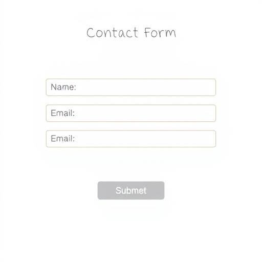 Ejemplo ilustrativo de un formulario de contacto con campos para nombre, email y mensaje, con un botón para enviar.