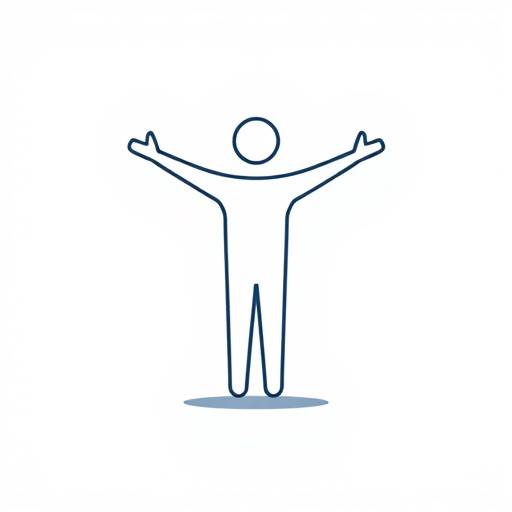 Icono de accesibilidad que representa una figura humana estilizada con los brazos extendidos.
